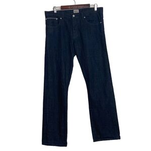 Naked and Famous Jeans Mens 36 x 33 Slim Guy Blue Indigo Broken Twill Selvedge